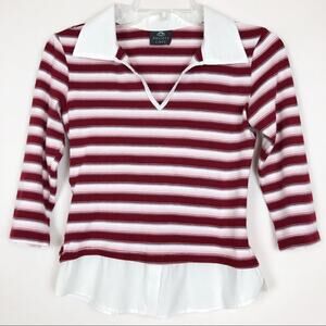 Vintage Anxiety Cafe Juniors Top Medium Preppy Clueless Cher Academia Grunge